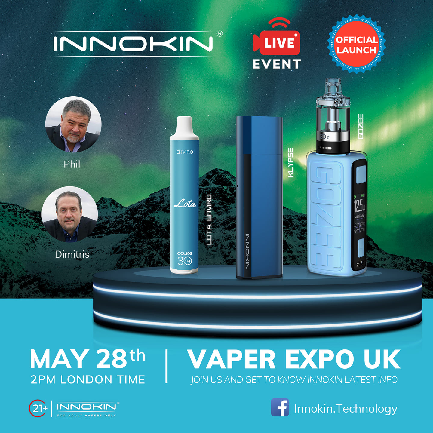 Innokin will Hold Online Live Stream Show of 3 New Products Launch